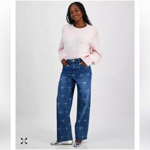 And Now This The Straight Jean Bow Print Highrise Stretch
Size 29 NWT